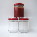 8oz classic round shape glass tomato paste jar jam sauce jar with airtight screw cap